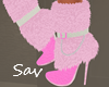 Fur Boots-Pink