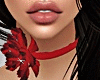 Flower Red Choker