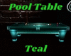 Teal Pool Table