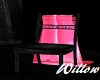 Black Pink Draped Chair