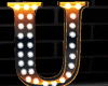 U Orng Letter Neon Lamp