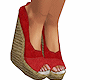 MK - Red Canvas Wedge