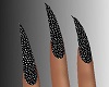 SL Black Glitter Nails