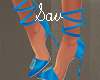 Blue Jeweled Heels