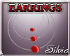 S)Red Circle Earrings
