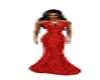 cross red knit gown