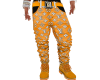 LV Orng Drip Jeans
