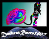 Rainbow Rose Tail Black