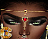 Heart Ruby Head Chain