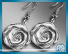 Earrings Roses Silver