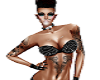 arm, belly, back skull 