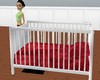 white baby bed
