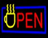Animated open sign