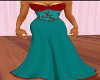 Teal/Red Gown