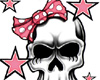 Girly Skull Sticker