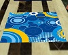 blue abstract rug