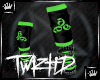 |T| Green 666 Armwarmers