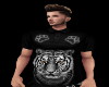 Black tiger polo shirt
