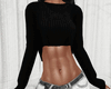 Black Cropped Sweater