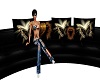 *A*BLK & GOLD CLUB COUCH