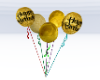  gold birthday  balloons