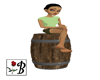 Barrel with sitting pose