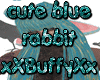 Cute blue rabbit
