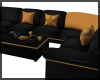 Black / Gold Couch Set