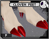 ~DC) Cloven Red [4 toe]