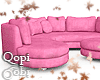 Pink Curved Couch