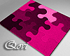 Deep Pink Puzzle Rugs