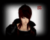 (SZ)Dark Red Emo Hair