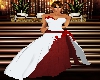 White Red Rose Gown