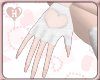 |H| White Heart Gloves