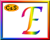 C&S Rainbow Letter E