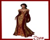 medieval ruby gold gown