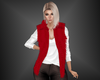 Fur Jacket White Red