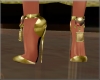 Janet Twisted gold pumps