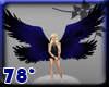 blue black wings angel