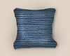 Blue textured pillow