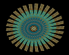 Teal&Gold Propeller Fan