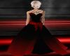 black/red brides dress