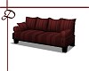 D's Red Striped Sofa