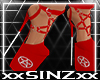 X RED PENTAGRAM HEELS X