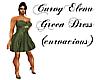 Curvy Elena Dress-Green