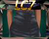 Black Denim Ruched Skirt