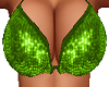 (L) Green Bikini Top