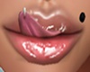 -V- tongue out pierced