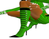 Green Pinstripe Boots
