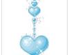Blue Dangling Hearts